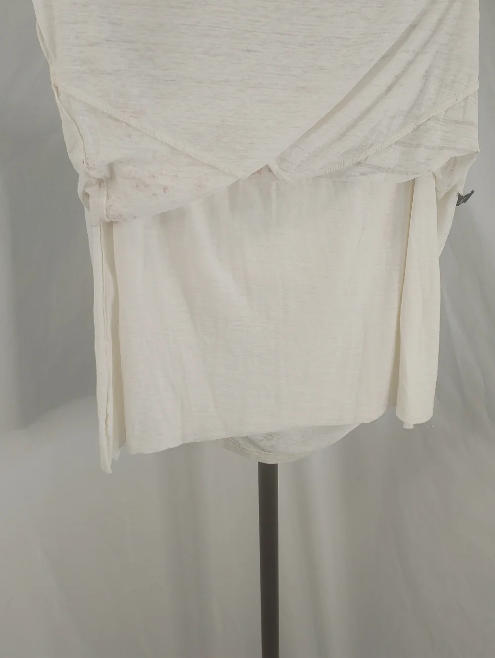 Luv 4 Anouka Skirt Womens Large Boho High Low Flowy Ivory Elastic Waist - Picture 8 of 13